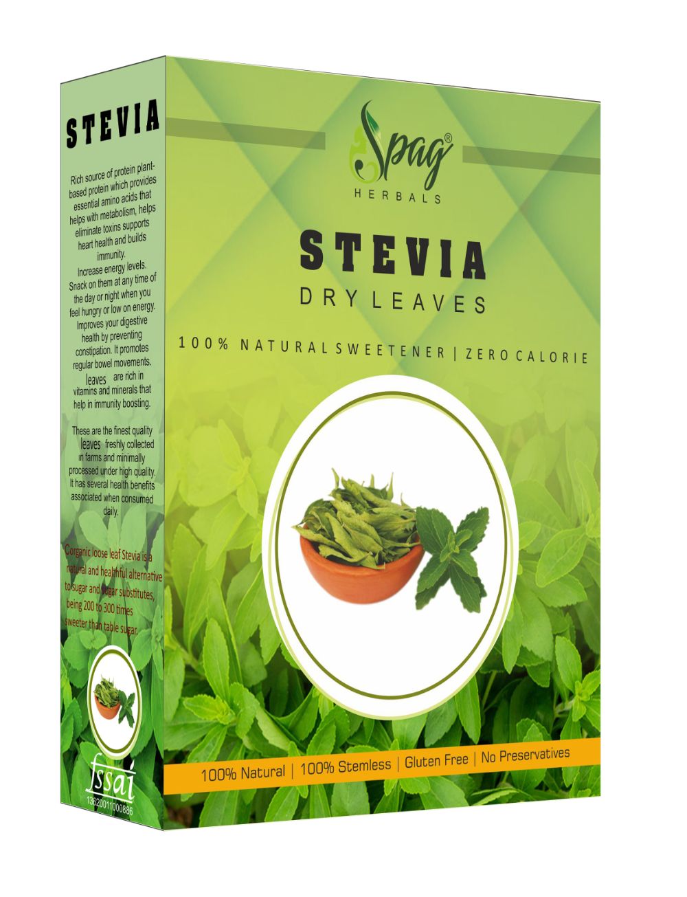 Spag Herbals Stevia Dry Leaves - Mytrendzcart