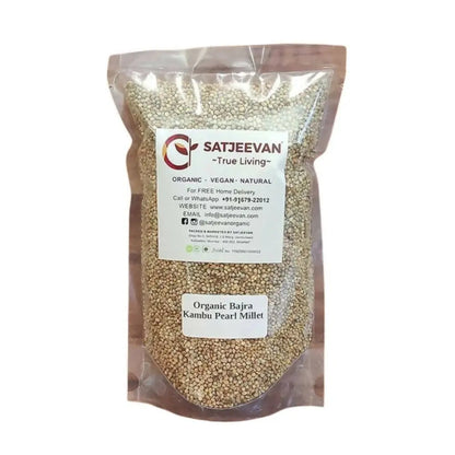 Satjeevan Organic Bajra Kambu Pearl Millet -500 gm - Mytrendzcart