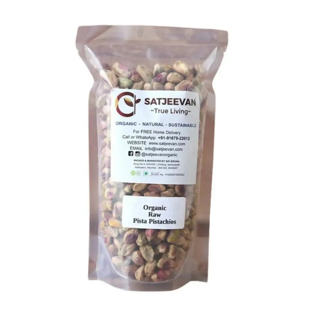 Satjeevan Organic Raw Pista Pistachios -200 gm - Mytrendzcart