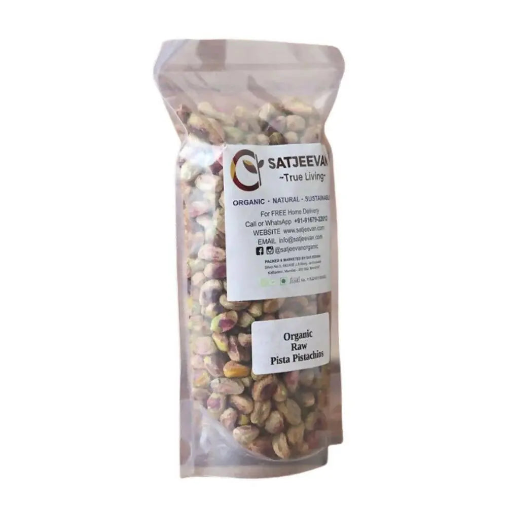 Satjeevan Organic Raw Pista Pistachios -200 gm - Mytrendzcart