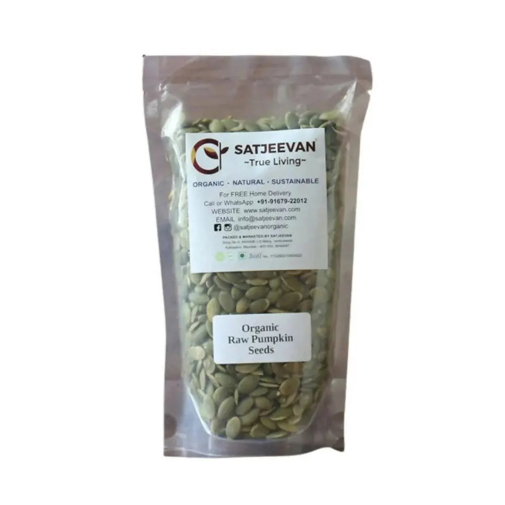 Satjeevan Organic Raw Pumpkin Seeds -250 gm - Mytrendzcart