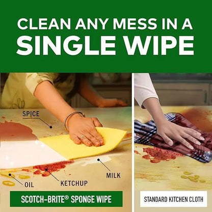 Scotch-Brite Sponge Wipe Resusable Kitchen Cleaning Sponge- Easy to use, Multi- color & Biodegradable (pack of 3) - Mytrendzcart