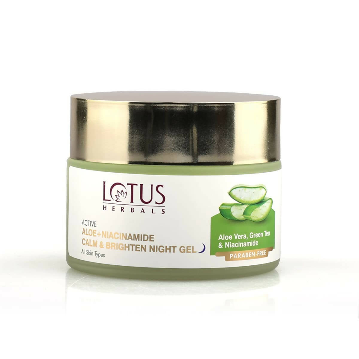 Lotus Herbals Active Aloe + Niacinamide Calm & Brighten Night Gel - Mytrendzcart