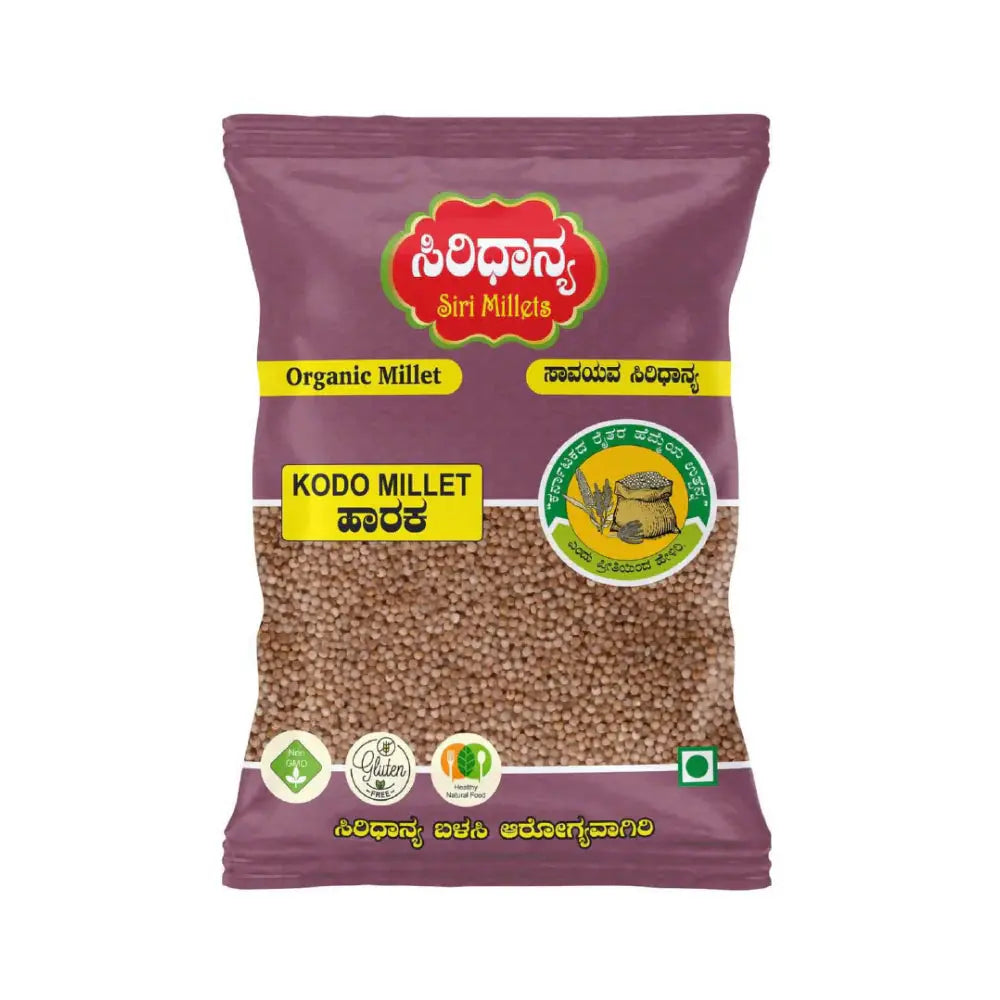 Siri Millets Organic Kodo Millet - Unpolished and Processed Grains (Haraka) -500 gm - Mytrendzcart