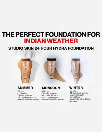 Smashbox Studio Skin 24 Hour Wear Hydra Foundation Mini - Shade 3.02 -10 ml - Mytrendzcart