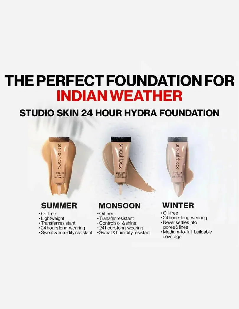 Smashbox Studio Skin 24 Hour Wear Hydra Foundation Mini - Shade 3.02 -10 ml - Mytrendzcart