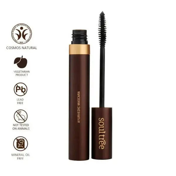 Soultree Ayurvedic Mascara Pure Black -6 gm - Mytrendzcart