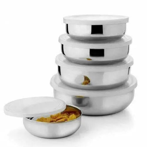 Stainless Steel Air Tight Lid Bowl Set Of 5 - Mytrendzcart