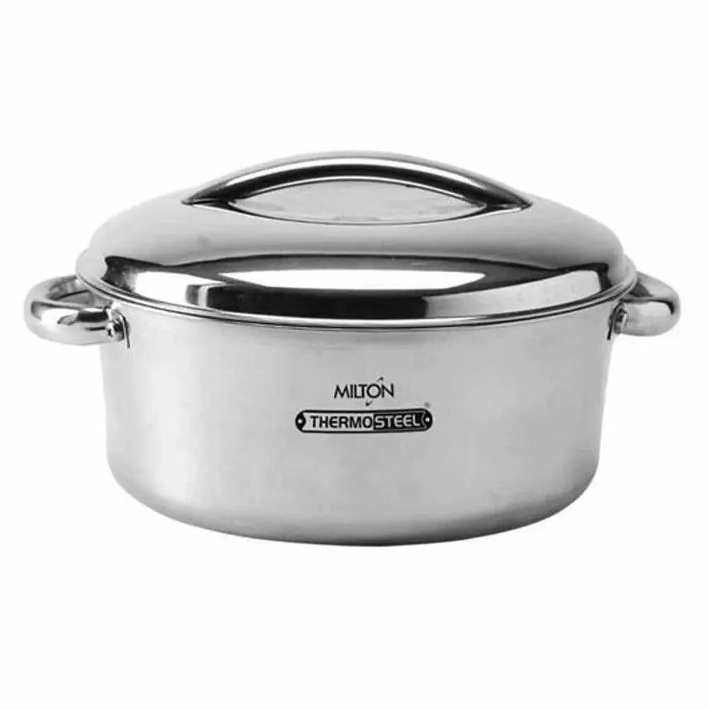 Stainless Steel Casserole, 1.5 Litres, Silver -1000 ml - Mytrendzcart