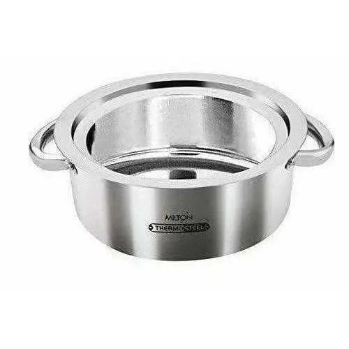 Stainless Steel Casserole, 1.5 Litres, Silver -1000 ml - Mytrendzcart