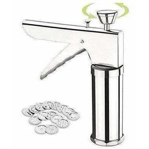 Stainless Steel Kitchen Press Maker with 12 Pieces - Mytrendzcart