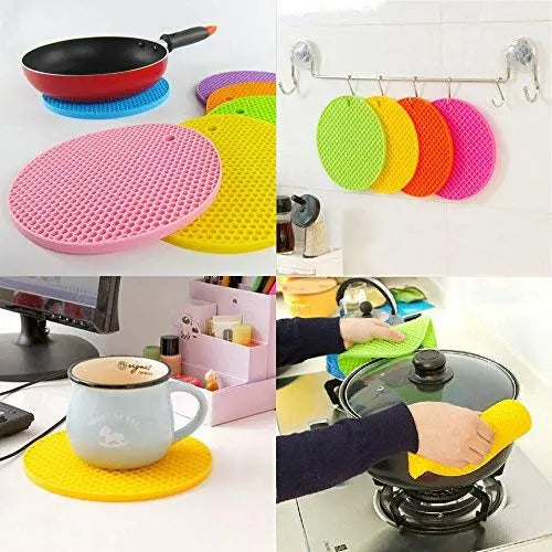 Store2508 (Pack of 5) Heat Resistant Silicone Mats for Kitchen. - Mytrendzcart