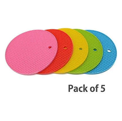 Store2508 (Pack of 5) Heat Resistant Silicone Mats for Kitchen. - Mytrendzcart