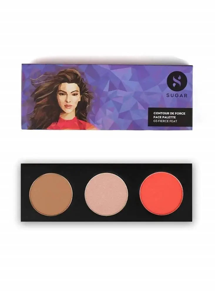 Sugar Contour De Force Face Palette - 03 Fierce Feat - Mytrendzcart