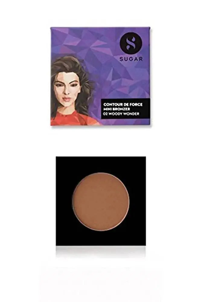 Sugar Cosmetics Contour De Force Mini Bronzer - 02 Woody Wonder -4 g - Mytrendzcart