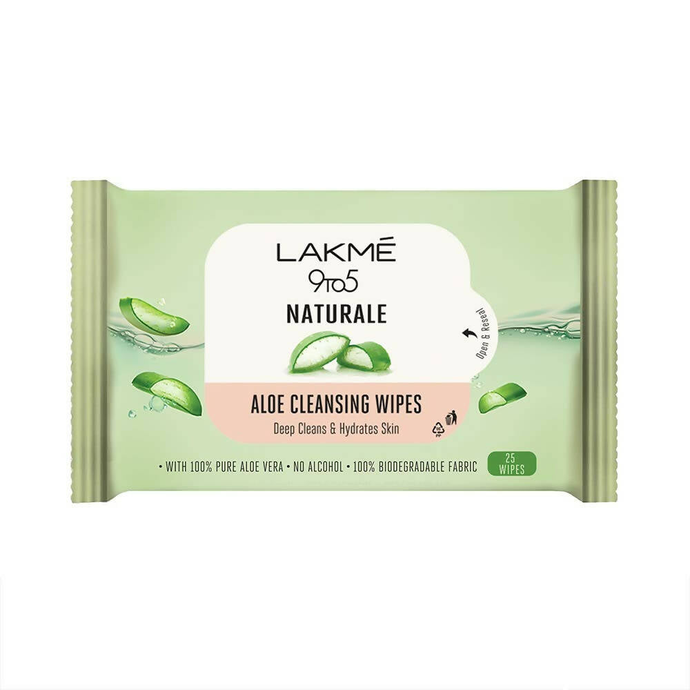 Lakme 9to5 Natural Aloe Cleansing Wipes - Mytrendzcart