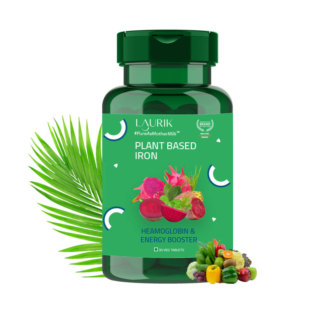 Laurik Plant Based Iron Tablets Increase Hemoglobin And Energy Booster - Mytrendzcart