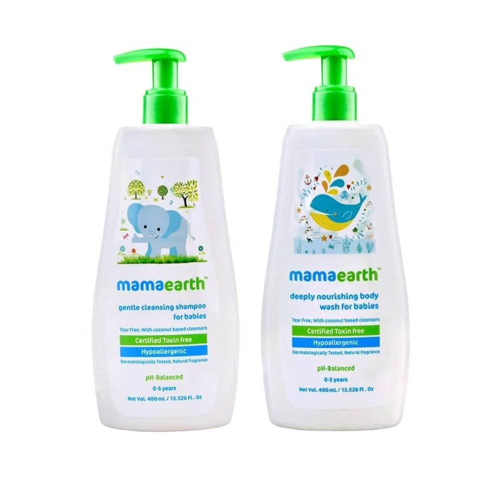 Mamaearth Deeply Nourishing Body Wash And Gentle Cleansing Shampoo For Babies Mytrendzcart