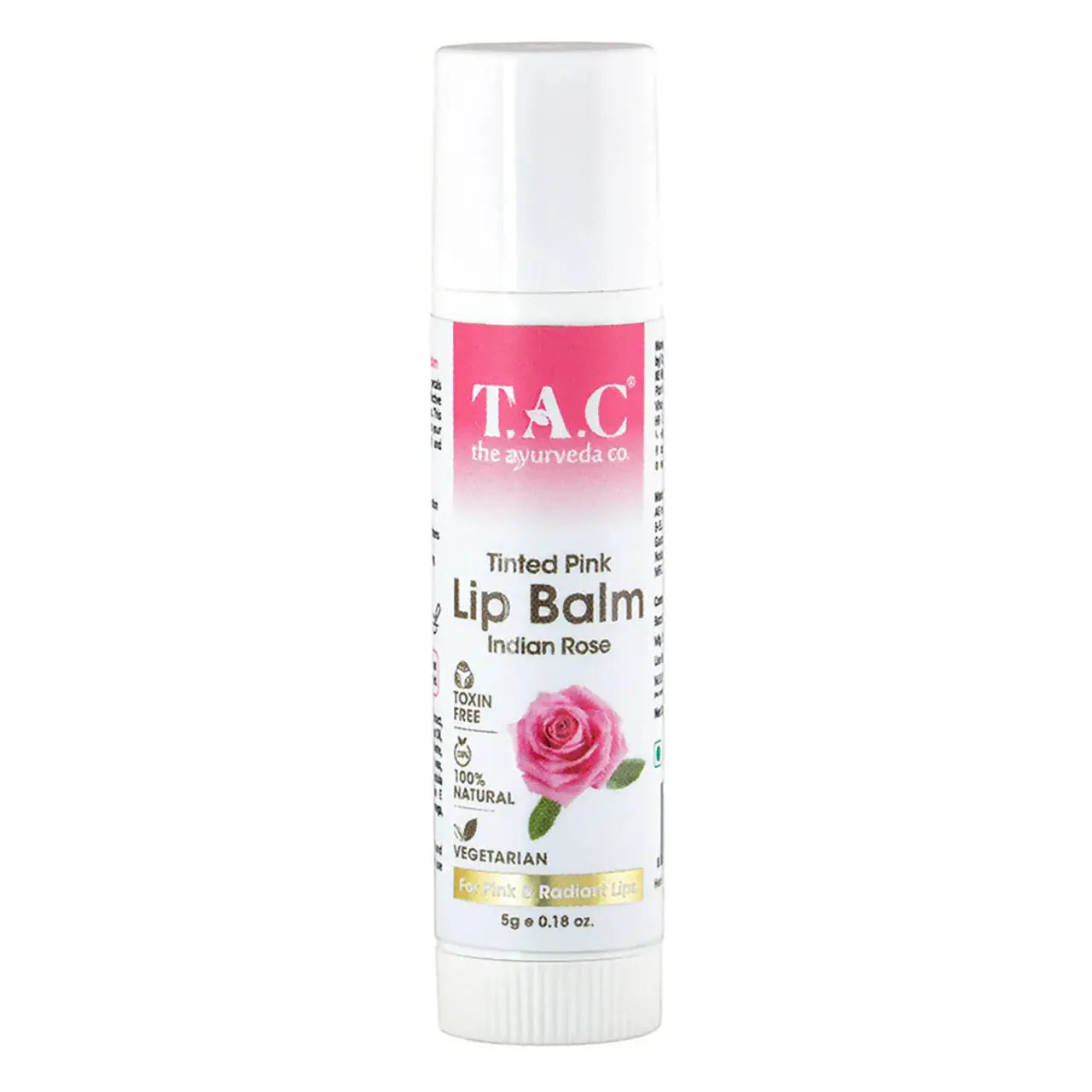 TAC - The Ayurveda Co. Tinted Indian Rose Vegan Lip Balm -5 gm - Mytrendzcart