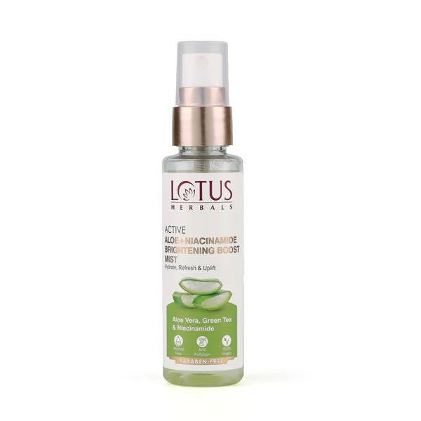 Lotus Herbals Active Aloe + Niacinamide Brightening Boost Mist - Mytrendzcart