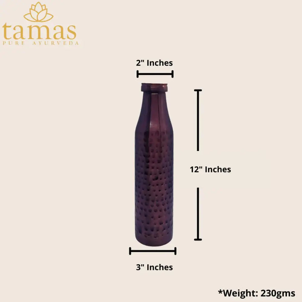 Tamas Hammered Antique BMC Copper Water Bottle -950 ml - Mytrendzcart