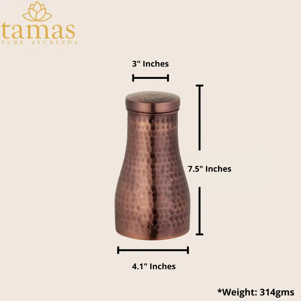 Tamas Hammered Antique Copper Water Jar -900 ml - Mytrendzcart