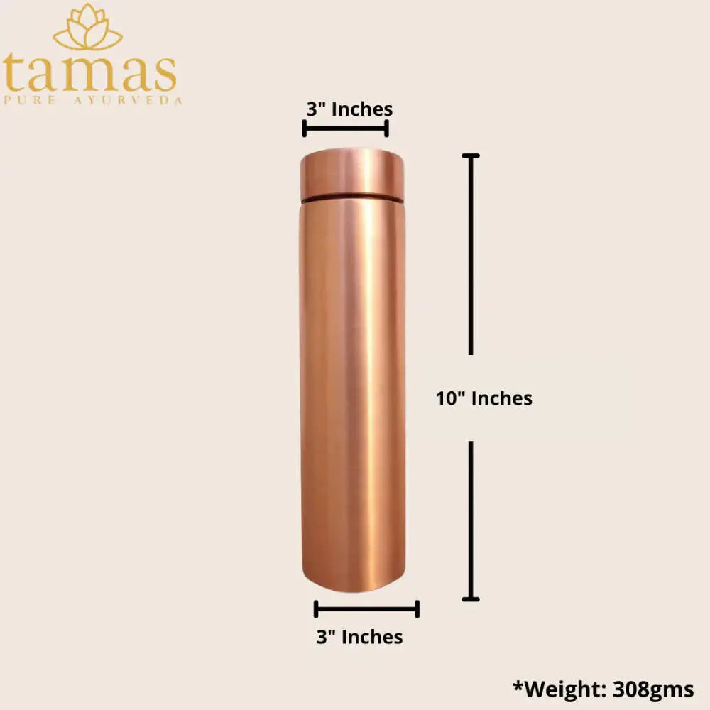 Tamas Jelly Plain Copper Water Bottle -1000 ml - Mytrendzcart