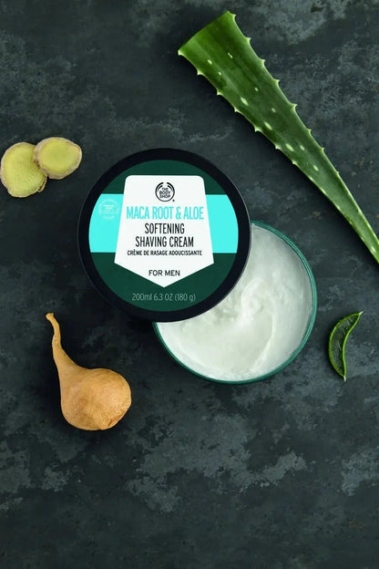 The Body Shop Maca Root & Aloe Softening Shaving Cream For Men -200 ml - Mytrendzcart