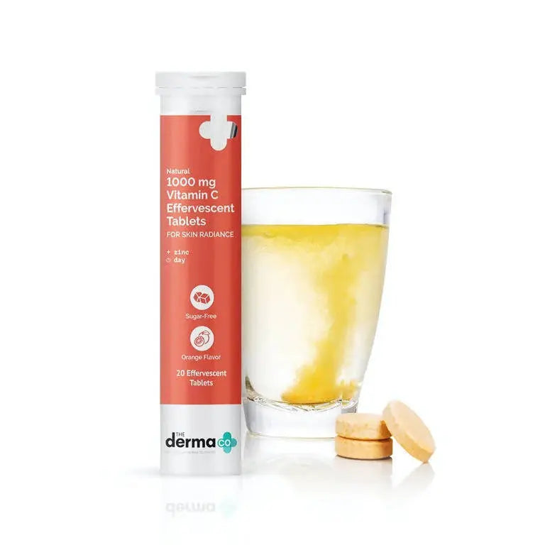 The Derma Co 1000 mg Vitamin C Effervescent Tablets For Skin Radiance -20 tabs - Mytrendzcart