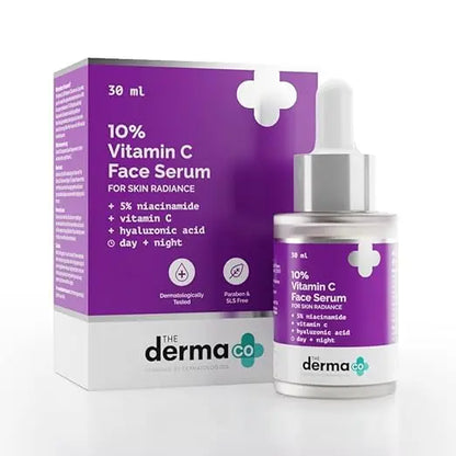 The Derma Co 10% Vitamin C Face Serum with Vitamin C, 5% Niacinamide & Hyaluronic Acid for Skin Radiance - 30ml - Mytrendzcart