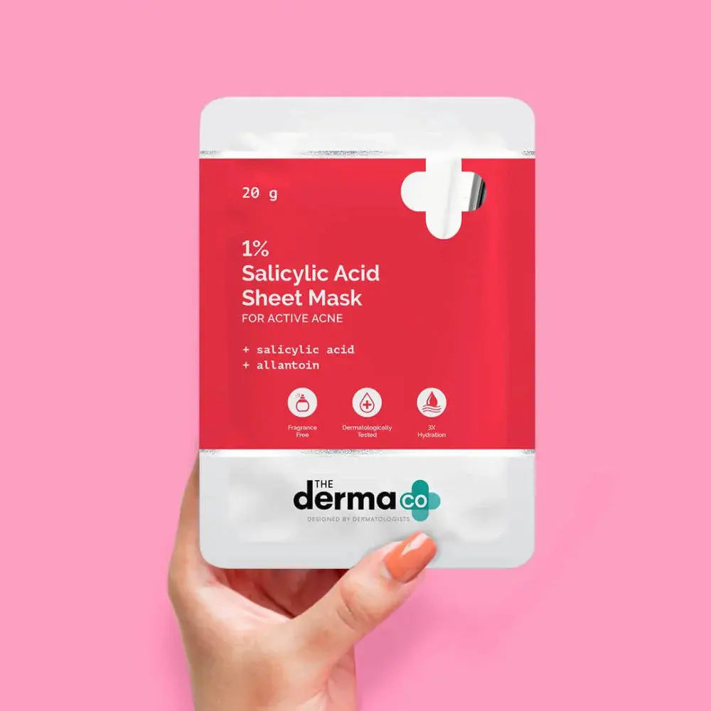 The Derma Co 1% Salicylic Acid Sheet Mask -20 gm - Mytrendzcart