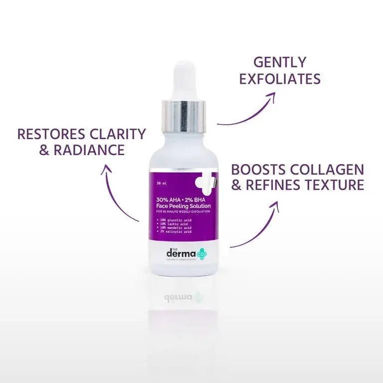 The Derma Co 30% AHA + 2% BHA Face Peeling Solution -30 ml - Mytrendzcart