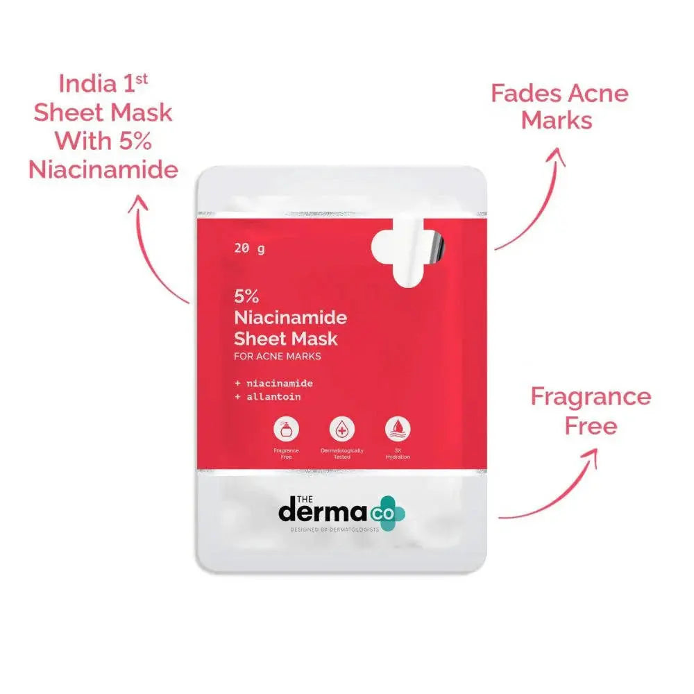 The Derma Co 5% Niacinamide Sheet Mask -20 gm - Mytrendzcart