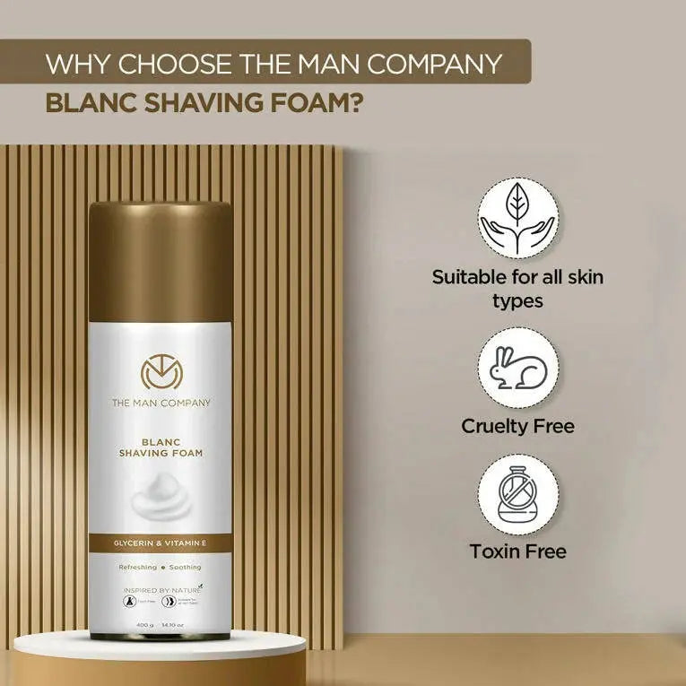 The Man Company Blanc Shaving Foam -400 gm - Mytrendzcart