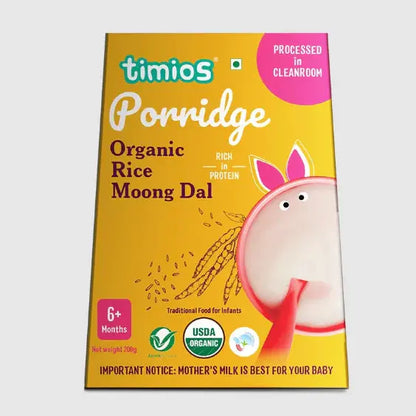 Timios Organic Rice Moong Dal Porridge -200 gm - Mytrendzcart