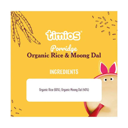 Timios Organic Rice Moong Dal Porridge -200 gm - Mytrendzcart