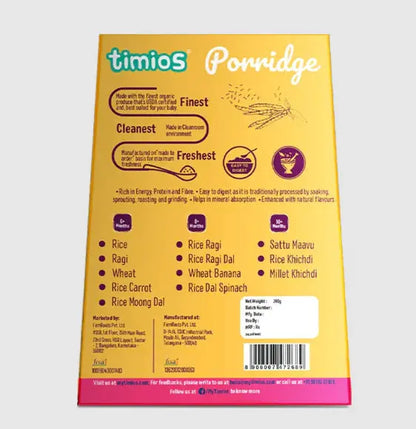 Timios Organic Rice Moong Dal Porridge -200 gm - Mytrendzcart