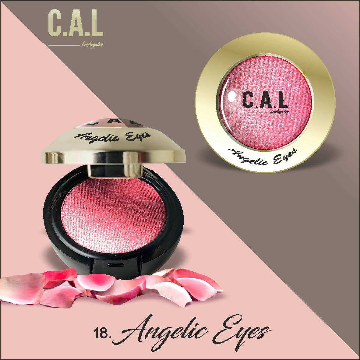 CAL Los Angeles Angelic Eye Shadow (Single Eyes) 18-Pink - Mytrendzcart