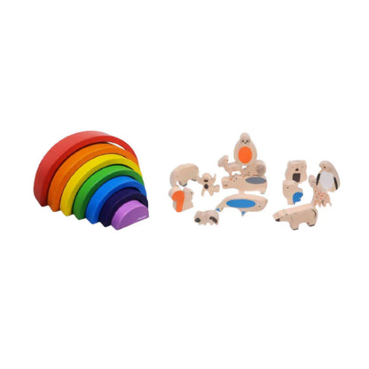 Matoyi Balancing Animals & Rainbow Stacker Combo -Combo Mytrendzcart