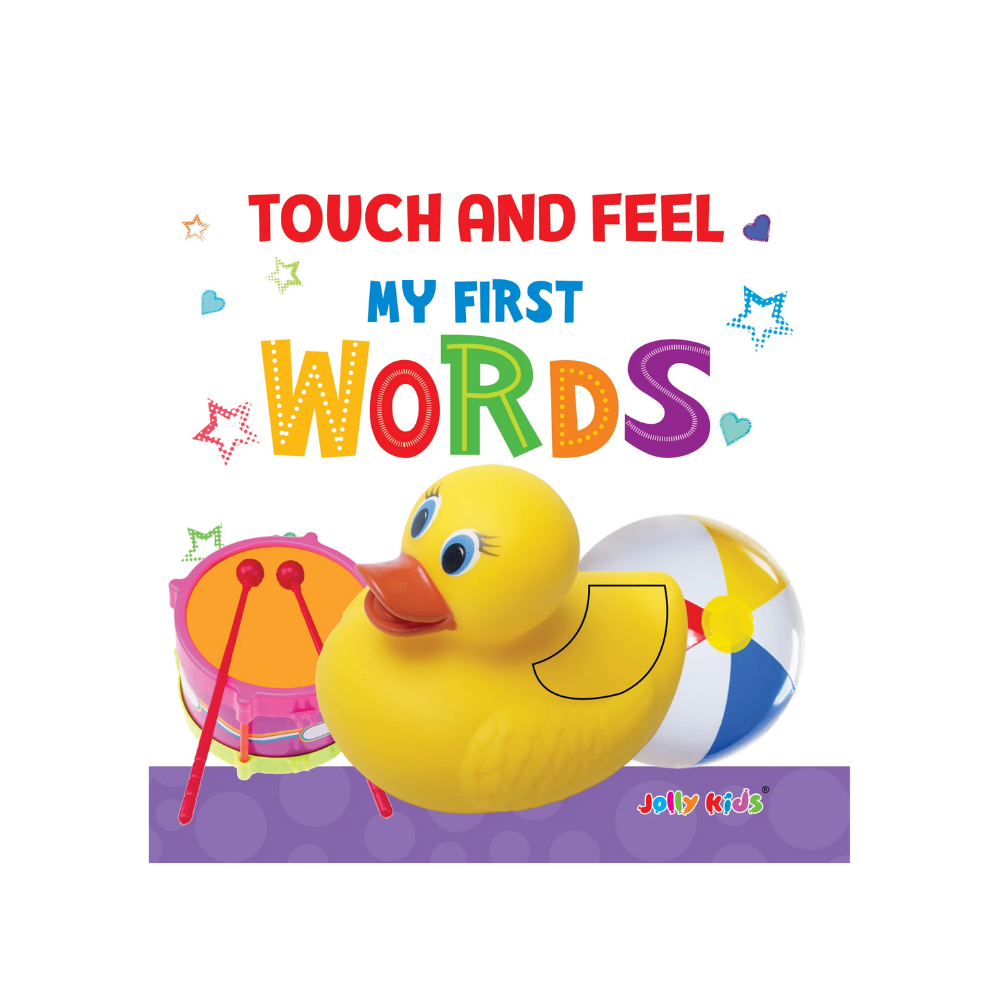 Jolly Kids Touch and Feel Board Book: My First Words| Picture Book for Kids Ages 1-4 Years| Touch & Feel Activity Book - Mytrendzcart