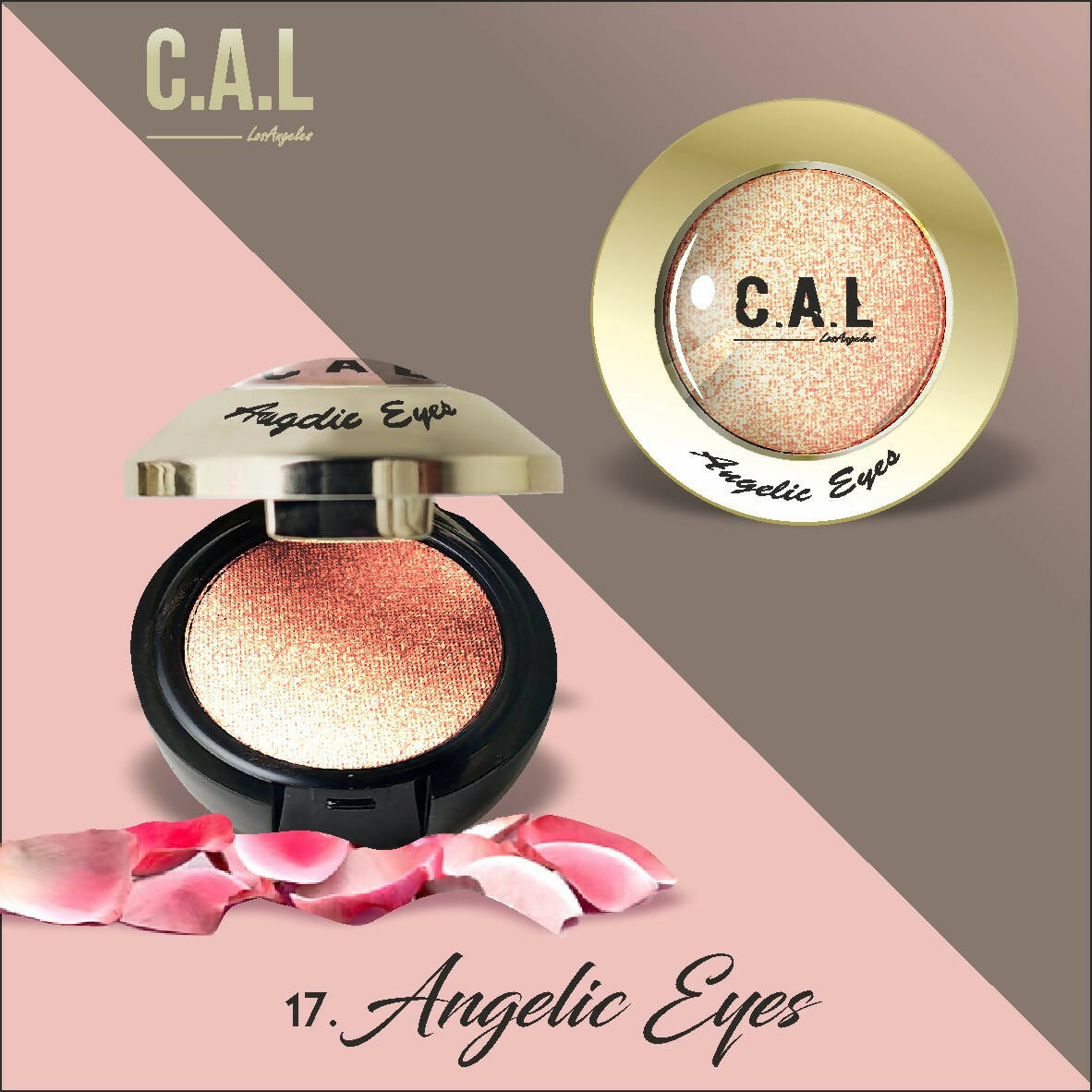 CAL Los Angeles Angelic Eye Shadow (Single Eyes) 17-Brown - Mytrendzcart