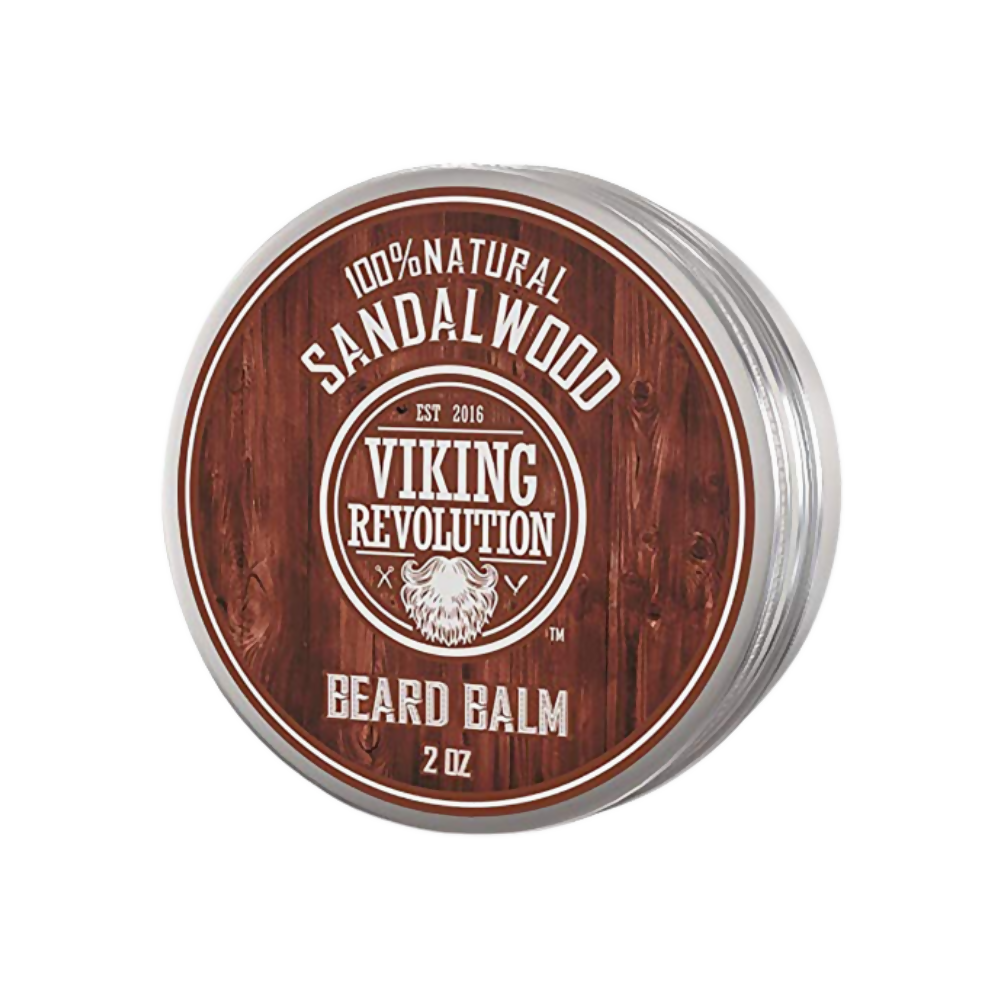 Viking Revolution Beard Balm with Sandalwood Scent and Argan Jojoba Oils - Mytrendzcart