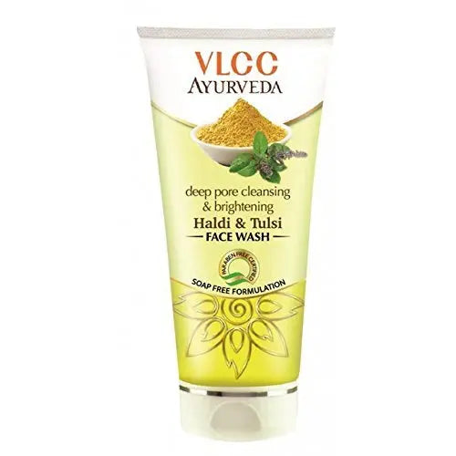 VLCC Deep Pore Cleansing & Brightening Haldi & Tulsi Face Wash -100ml - Pack Of 1 - Mytrendzcart