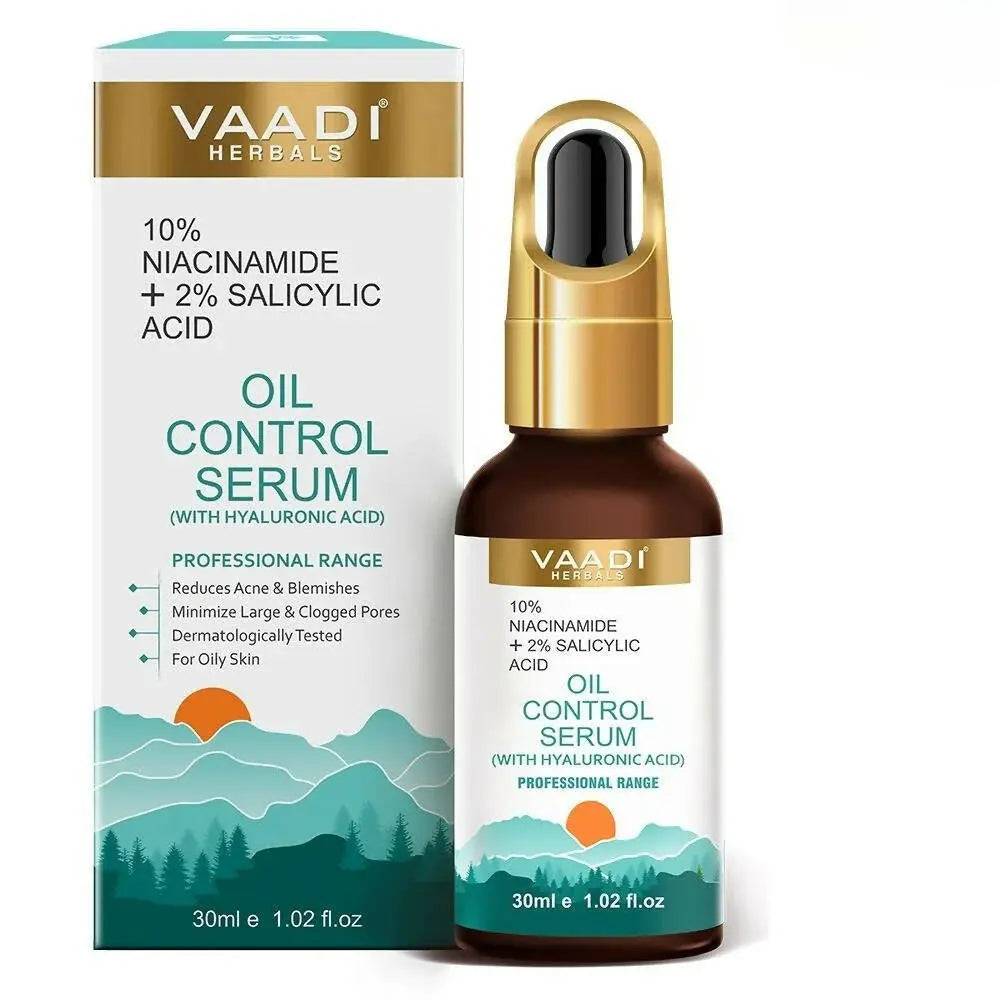 Vaadi Herbals Oil Control Serum With 10 % Niacinamide & 2% Salicylic Acid -30 ml - Mytrendzcart