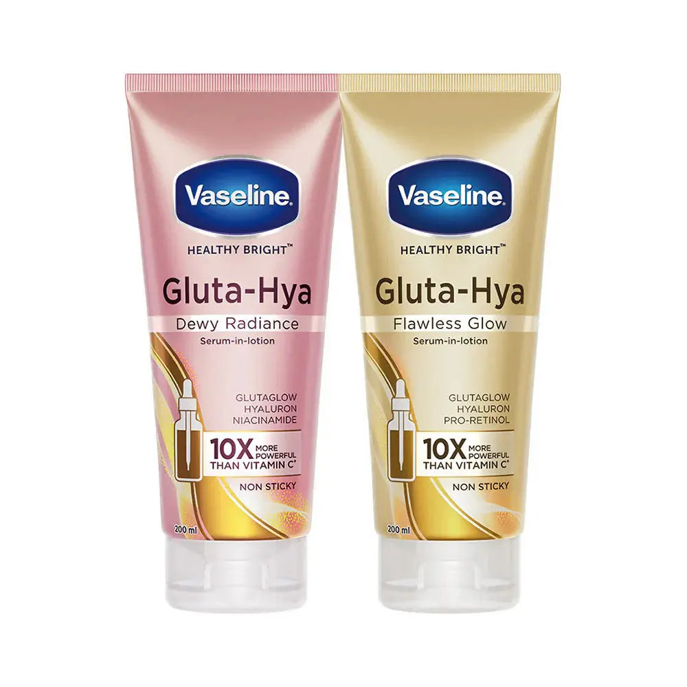 Vaseline Gluta Hya Serum-in-Lotion - Dewy Radiance & Flawless Glow Combo -Combo - Mytrendzcart