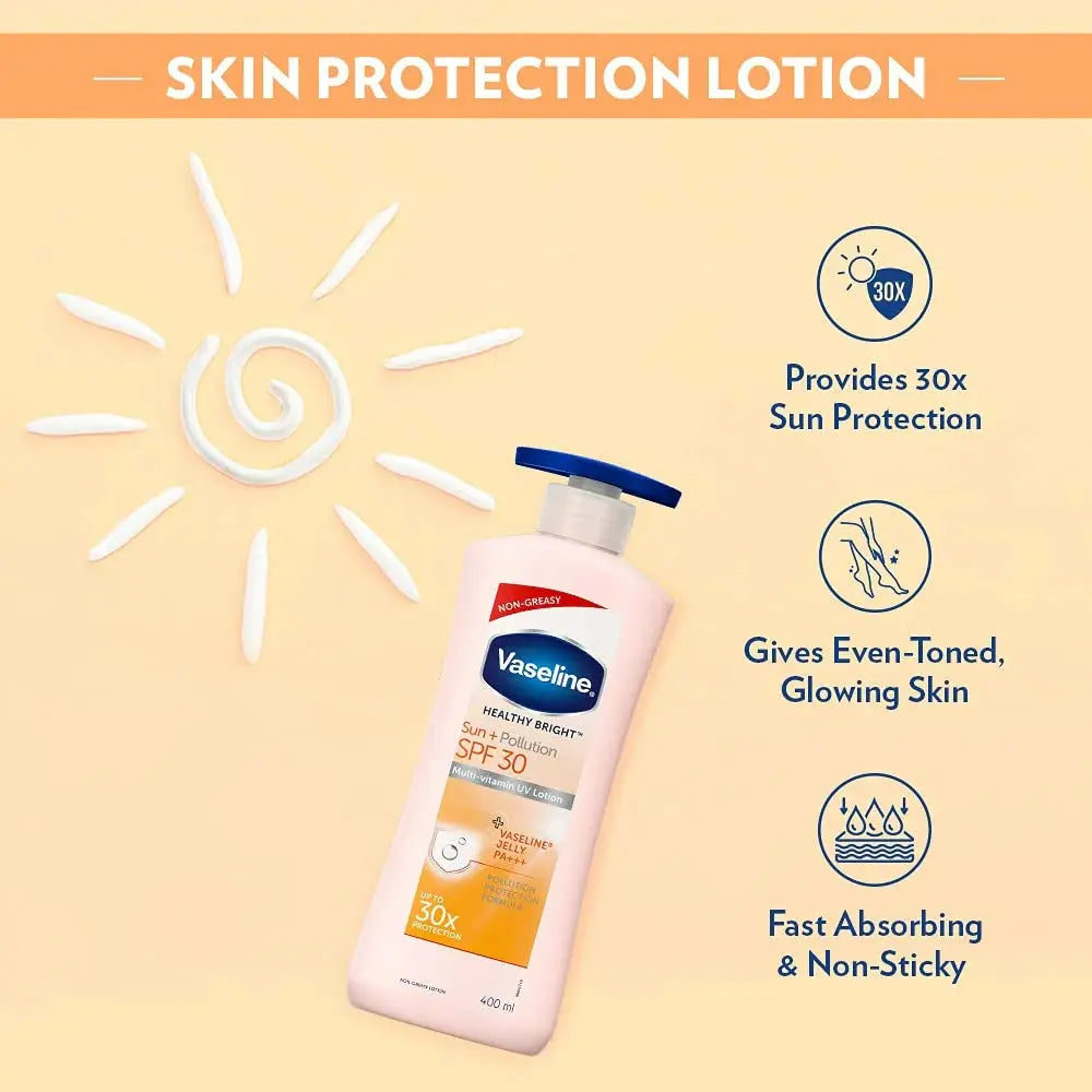 Vaseline Healthy Bright Sun + Pollution Protection Lotion -100 ml - Mytrendzcart