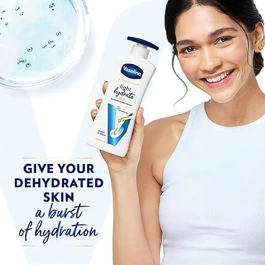 Vaseline Light Hydrate Serum In Lotion, 400 ml | Superlight & Non-Sticky Body Lotion for Hydration Boost - Mytrendzcart