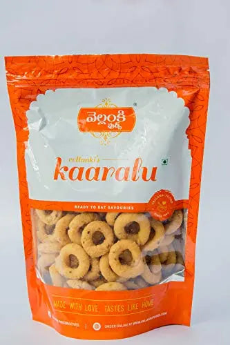 Vellanki Foods Namkeen Muruku(250gms),Chegodi(250gms),Janthikalu(250gms),Vampoosa(250gms) pack of 4 - Mytrendzcart