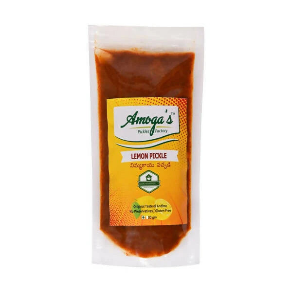 Amoga's Pickles Factory Andhra Style Lemon Pickle -250 gm Mytrendzcart