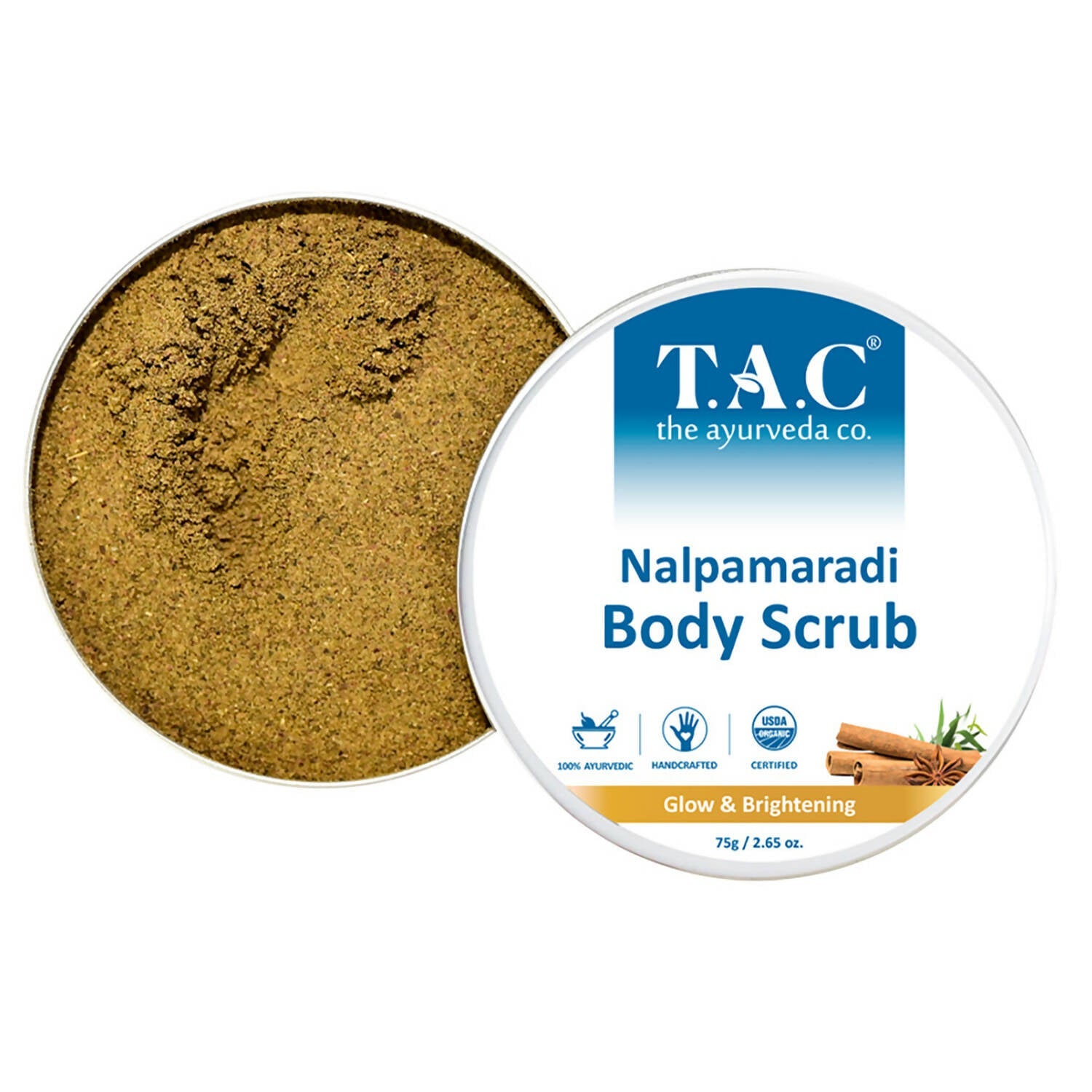 TAC - The Ayurveda Co. Nalpamaradi Body Scrub for Glow and Brightening Skin, with Triphala For Women & Men - Mytrendzcart